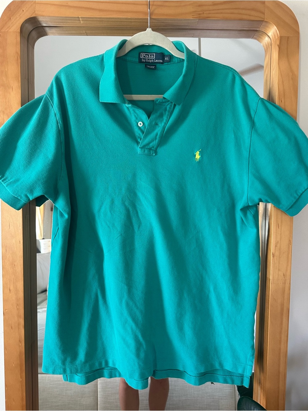 Ralph Lauren Men’s Polo Shirt Teal with Yellow Pony